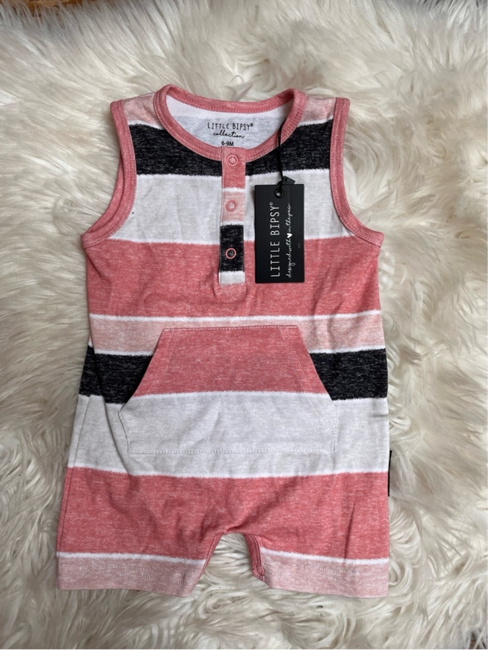 NWT Little Bipsy  Striped Sleeveless One-Piece